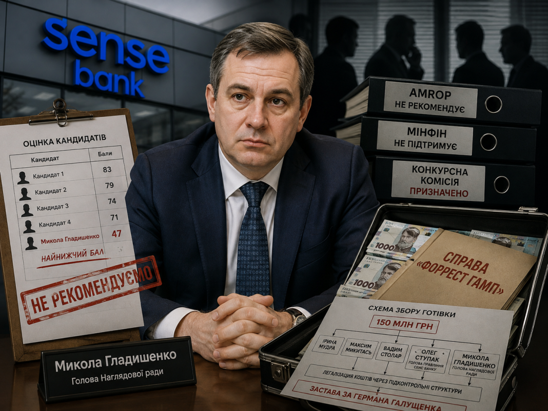 Аудит усупереч логіці: як Микола Гладишенко з найнижчими балами очолив наглядову раду «Сенс Банку» попри застереження Мінфіну та рекрутерів
