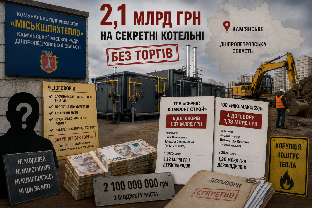 2,1 мільярда на секретні котельні: у Кам’янському без торгів роздали мегапідряди маловідомим фірмам