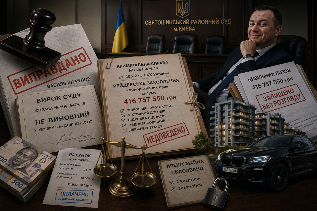 Судовий «подарунок» на 416 мільйонів: Як Святошинський райсуд Києва повністю виправдав бізнесмена у справі про масштабне рейдерство