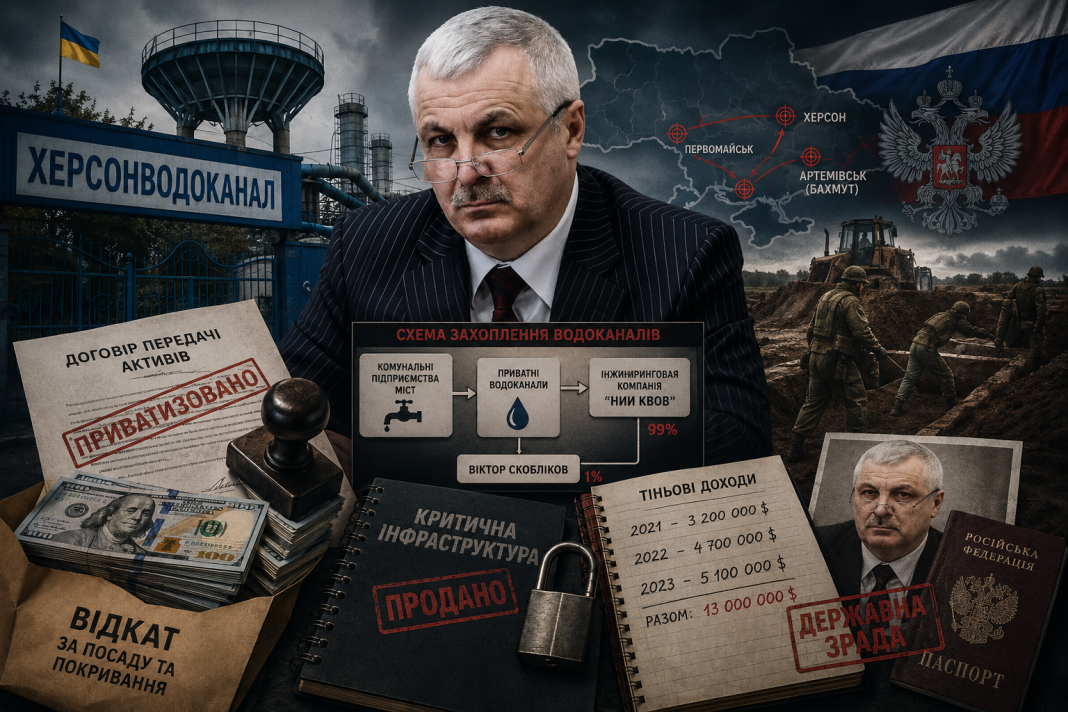 Схема «Водоканал»: Як ексчиновник Скобліков роками продавав об'єкти критичної інфраструктури російським господарям і заробляв на держзраді