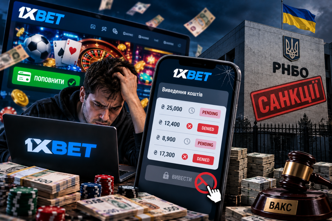 Гроші беруть миттєво, а виграші блокують: чому підсанкційний 1xBet масово кидає гравців на виплати та кешбек