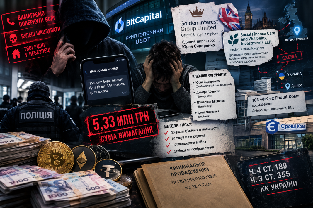 Криптовимагання на 5,3 мільйона: як мікрофінансова мережа BitCapital та «Є Гроші Ком» тероризують українців погрозами і боргами