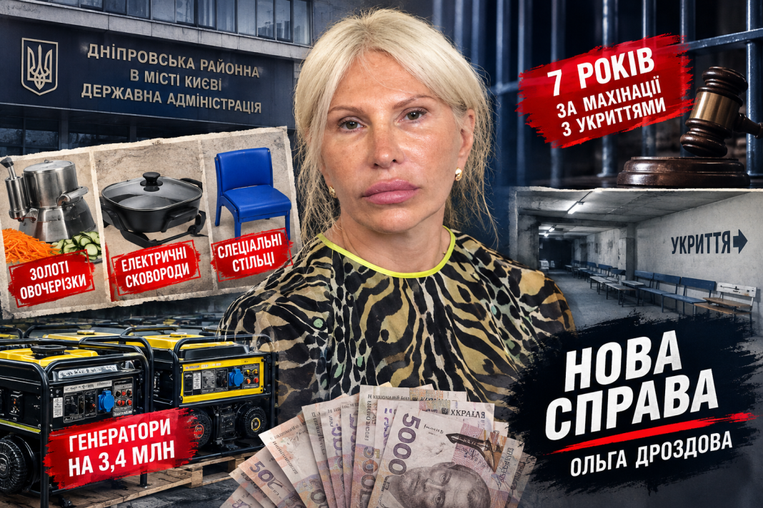 Від «золотих» овочерізок до бракованих генераторів: засуджену чиновницю Дніпровської РДА Ольгу Дроздову судитимуть за нові махінації з укриттями
