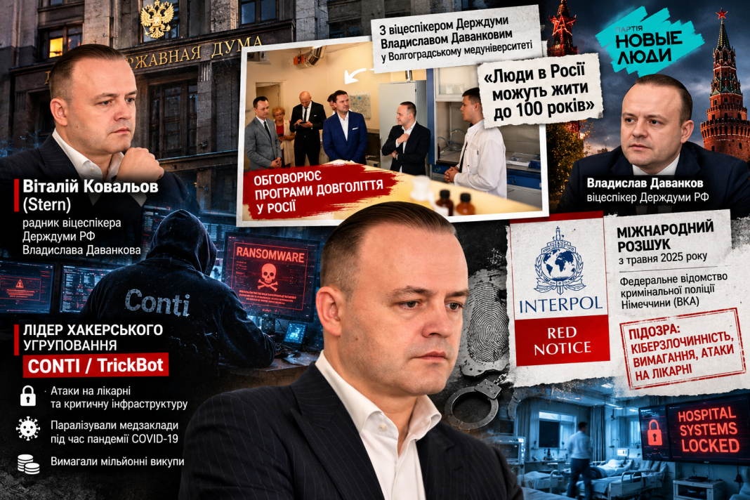 Кібервимагач із міжнародним ордером у російській Держдумі: як лідер угруповання Conti Віталій Ковальов став радником топполітика та метром «довголіття» в РФ
