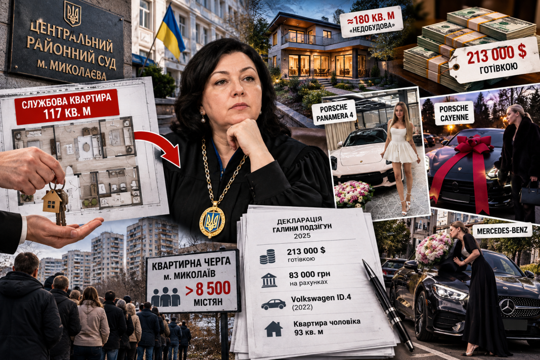Суддівська щедрість до себе: голова миколаївського суду приватизувала службові 117 квадратів, маючи чверть мільйона доларів готівкою та елітний автопарк доньки