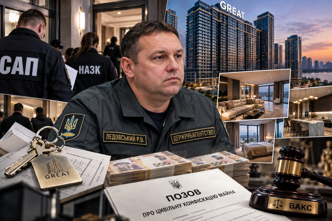 Мільйонні статки рибоохорони: САП вимагає через ВАКС конфіскувати квартири чиновника Лєдовського у ЖК Great