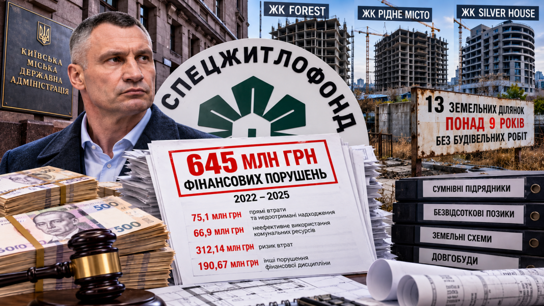 Грандіозний розпил у КМДА: столичне КП «Спецжитлофонд» злило понад 645 мільйонів на корупційних схемах та довгобудах