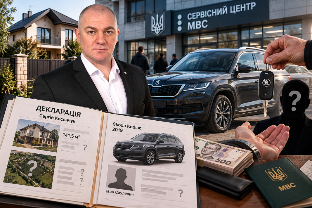 Керівник сервісного центру МВС у Звягелі Сергій Косянчук чотири роки приховує авто у декларації та «катається» на чужій Skoda Kodiaq