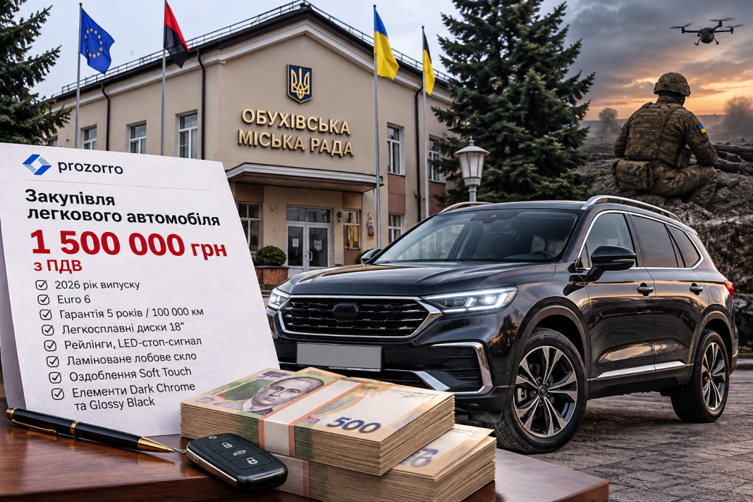 Черговий пір під час чуми: Обухівська міськрада під час війни вирішила придбати новенький кросовер за 1,5 мільйона гривень