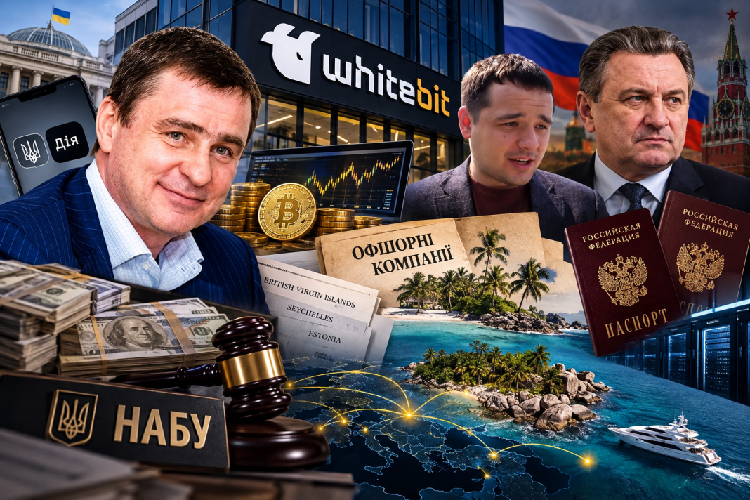 Криптобіржа WhiteBIT під маскою патріотизму: офшори, обхід санкцій та неросійські паспорти проросійських олігархів Шенцевих